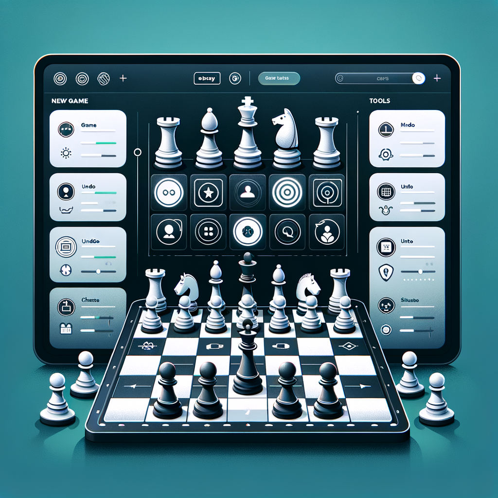 GENERATE ME THE IMAGES OF AN ONLINE CHESS MODULE.